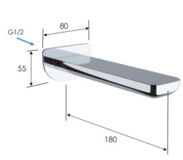 Remer Infinity 91IBG Излив, золото брашированное