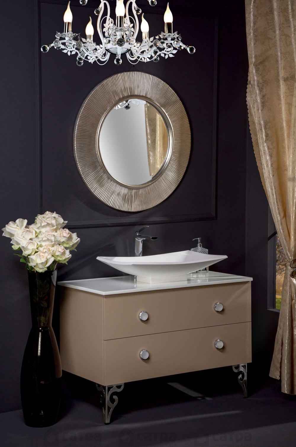 Фото Зеркало SHINE серебро d82