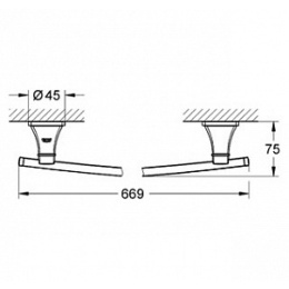 Grohe Grandera 40629000 Держатель полотенца, широкий