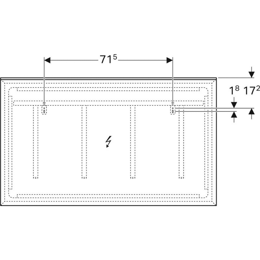 Фото Geberit Xeno2 500.519.00.1 Зеркало, с подсветкой