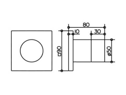 Вентили и переключатели Запорный вентиль Keuco Ixmo 59541010002, хром