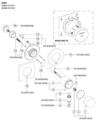 Вентили и переключатели Переключатель Keuco Ixmo 59556010101, хром