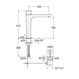 Cristina KING KG22951 Смеситель для раковины