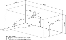 Фото Акриловая ванна 190x100 Aquanet (00204046), прямоугольная