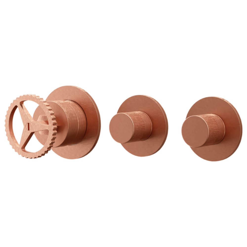 Фото Смеситель для душа Remer Chrono CH98D2PWBRP, медь брашированная