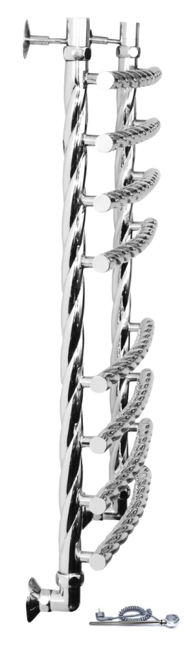 Полотенцесушитель Двин R BRAID electro 60/50 1"-3/4"-1/2" Электрический ТЭН справа К эл, Полированны