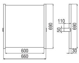 Nobili ACBT0053BB Зеркало наклонное (белый)