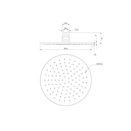 Фото Верхний душ OMNIRES D=25 см WG125CAT (антрацит)