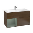 Villeroy Boch Finion F030GMGN Тумба под раковину 996х498 мм (olive matt/walnut veneer)