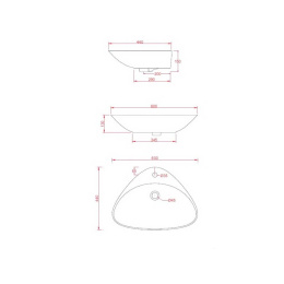 Раковина 60 см ArtCeram Plettro (PTL001 01 00) белый