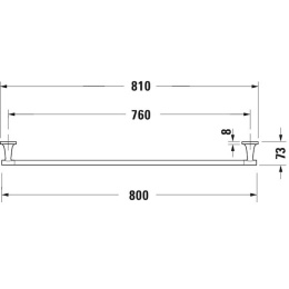 Полотенцедержатель Duravit Starck T 0099431000, хром