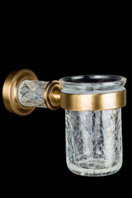 Фото Стакан для зубных щеток Boheme Murano Cristal (10904-CRST-BR) бронза