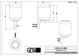 Стакан для зубных щеток Gessi Goccia (38008#031) черный, хром