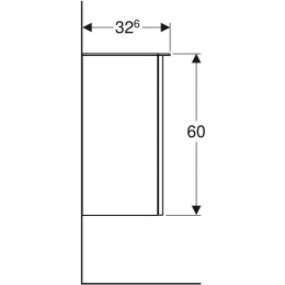 Geberit Smyle Square 500.359.JL.1 Шкаф, средний