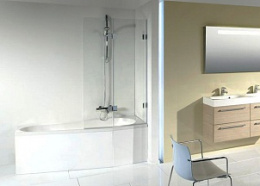 Фото Акриловая ванна 160x80 Riho L (B069001005) прямоугольная-асимметричная