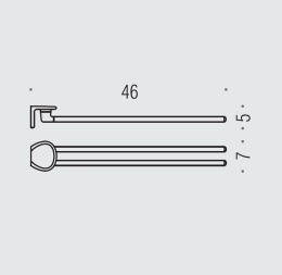 Двойной полотенцедержатель Colombo KHALA B1813 CR