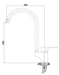 Фото Смеситель GPD Atros MTE65-KG, для кухонной мойки, кремовый гранит
