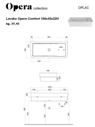 Cielo OPERA OPLAC Раковина на 100 см (цвет: черный)