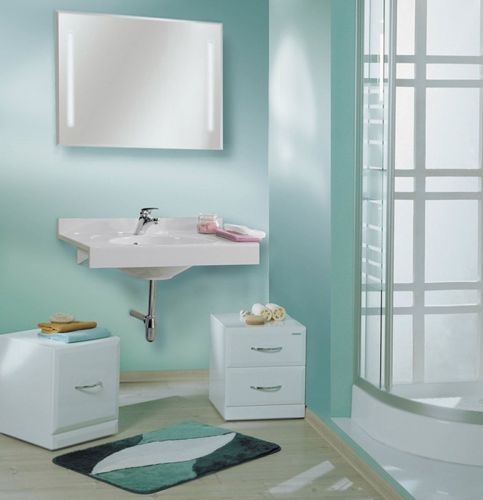 Фото Раковина Aquaton Отель 3/80 белая с навесами 1A70063NOT010