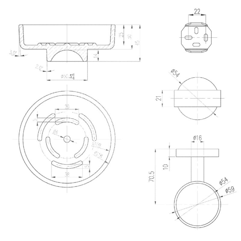 Фото Villeroy&Boch Elements-Tender TVA15101900061 Мыльница подвесная