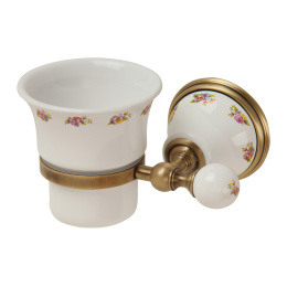 Фото Migliore Provance 17643 Стакан настенный, керамика с декором бронза