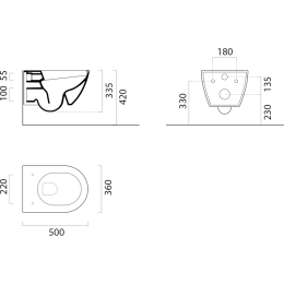 Унитаз подвесной GSI Pura (881524) матовый Blush