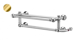 Фото Полотенцесушитель электрический Margaroli Armonia 9-592 95925502GOBP Box, c полкой, высота 22.5 см, 