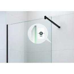 BERGES 064011 Душевая стенка  SKY BLACK 1100