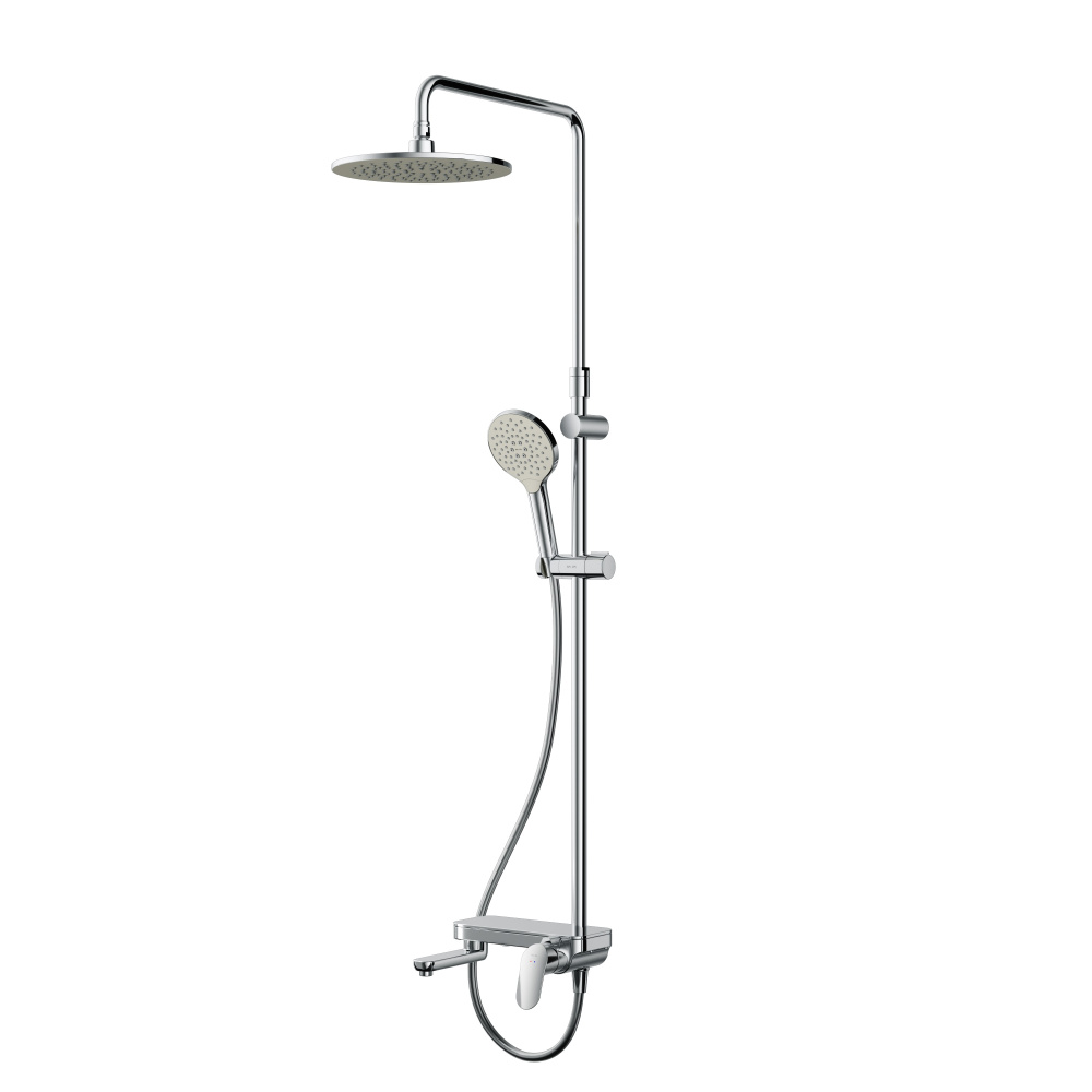 Фото Душевая система AM.PM Like F0780700 стойка с тропическим душем, смесителем, изливом, хром
