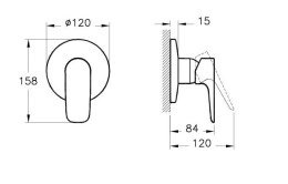 Смесители для душа Смеситель для душа Vitra X-Line (A42252EXP) хром