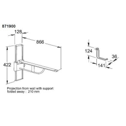 Villeroy&Boch O'Novo 87190001 Поручень откидной