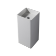 Раковина напольная 40 см UNI-FLOW KUBE FS502-400, белый глянцевый, исскуственный камень
