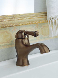 Фото Смеситель Nicolazzi El Capitan 3402BZ75 для раковины, бронза, ручка металл