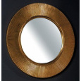 Зеркало Shine круглое ПУ золото с подсветкой Armadi Art 528-GL light