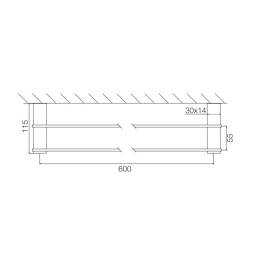 FIMA Carlo Frattini Quadra F6021/60CR Полотенцедержатель двойной на 60 см