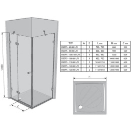 Душевая дверь Ravak Brilliant (0UL44A00Z1)