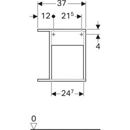 Шкафчик Geberit iCon 840237000, 37 см, с многофункциональным ящиком, цвет белый