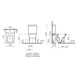 Напольный унитаз Vitra S20 (5512B003-0092/9832B003-7204) белый