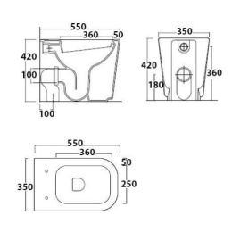 Унитаз напольный Galassia Meg11 (5409NE), цвет черный