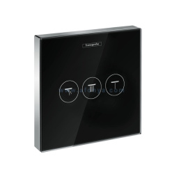Переключатель на 3 положения 15736600 Hansgrohe ShowerSelect Glass (черный, хром)
