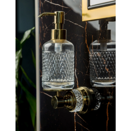 Дозатор для жидкого мыла Boheme Aura (10247-G) настенный, золото