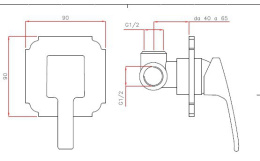 Фото Смеситель Cezares Legend DIM-01 цвет хром