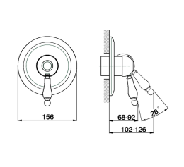 Смеситель для душа Cisal Arcana Empress EM00300024, золото