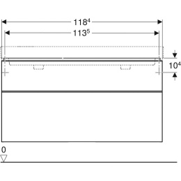 Geberit Smyle Square 500.356.00.1 Тумба для раковины, с ящиками выдвижными
