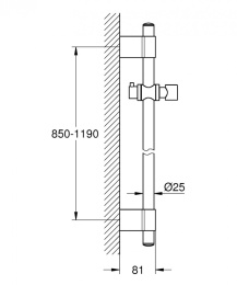 Grohe Rainshower 27136001 Душевая штанга, 1200 мм