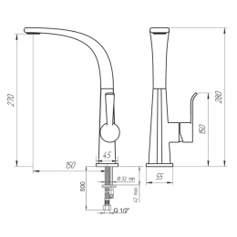 Фото Смеситель для кухни Paini Serena SECR571LMKM хром