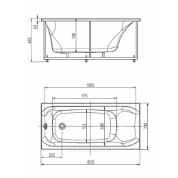 Акриловая ванна 150х70 Aquatek Альфа (ALF150-0000007), цвет белый