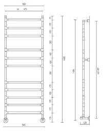 Полотенцесушитель водяной Margaroli Sereno 484-11, 4844711OBN, старая бронза
