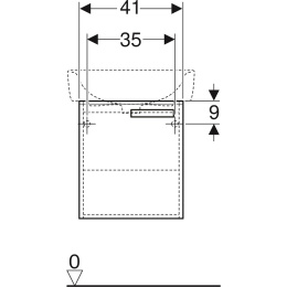 Тумба под раковину Geberit Renova Plan 879350000, 41 см, цвет белый глянцевый