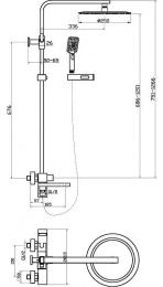 Душевая стойка BelBagno Luce (LUC-VSCM-CRM) хром